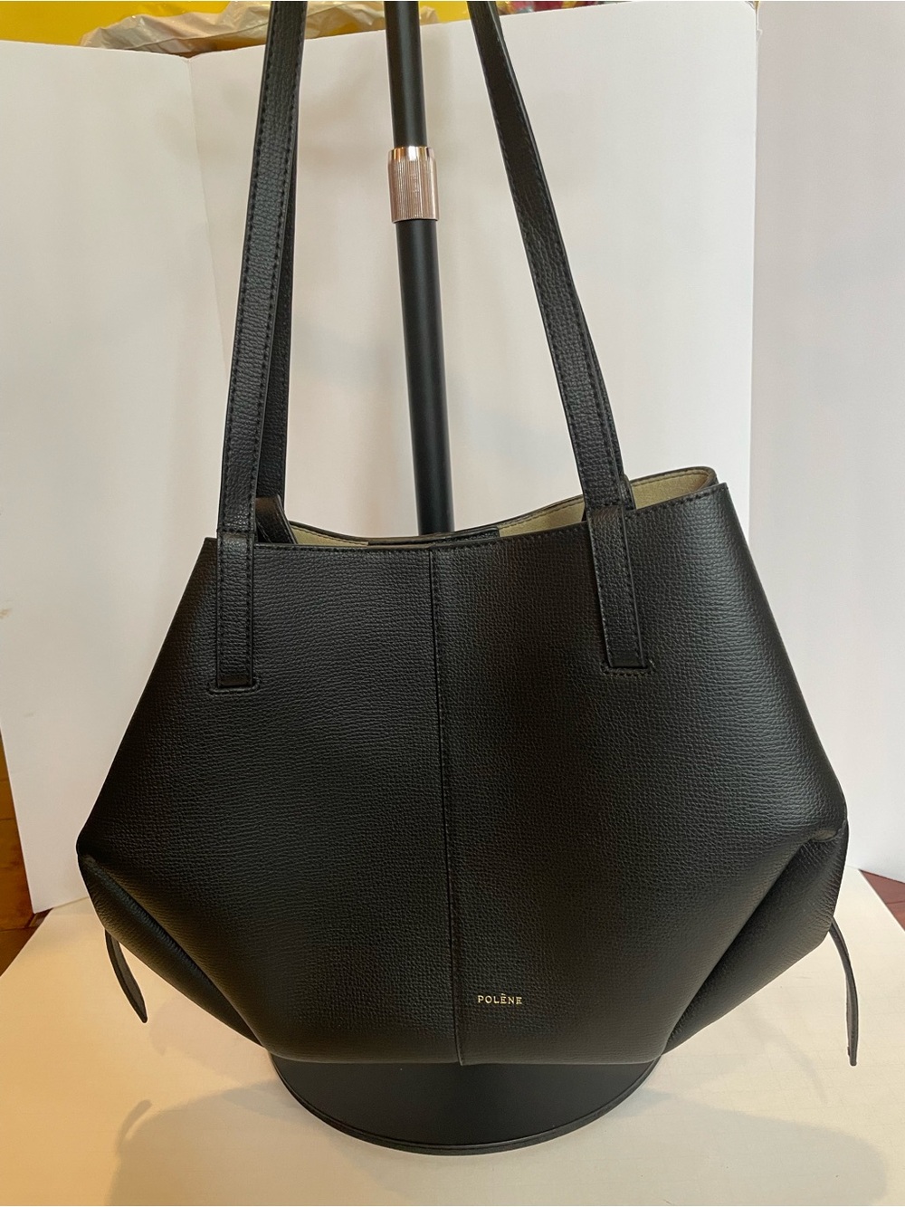 Authentic Polène Black cyme mini tote